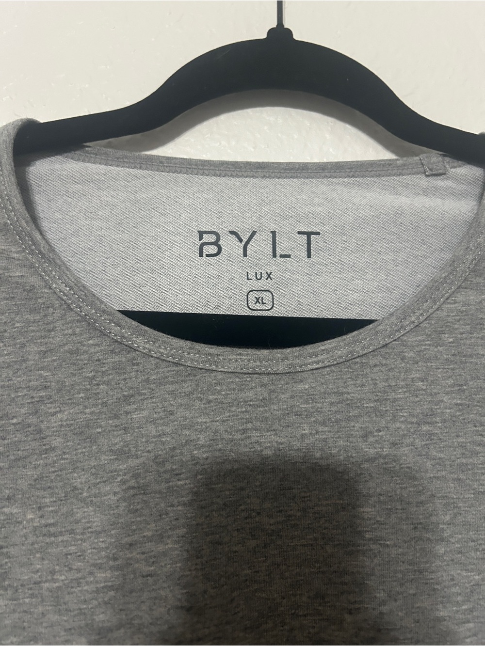 BYLT Basics Gray Short Sleeve Crewneck Tee - Picture 4 of 6